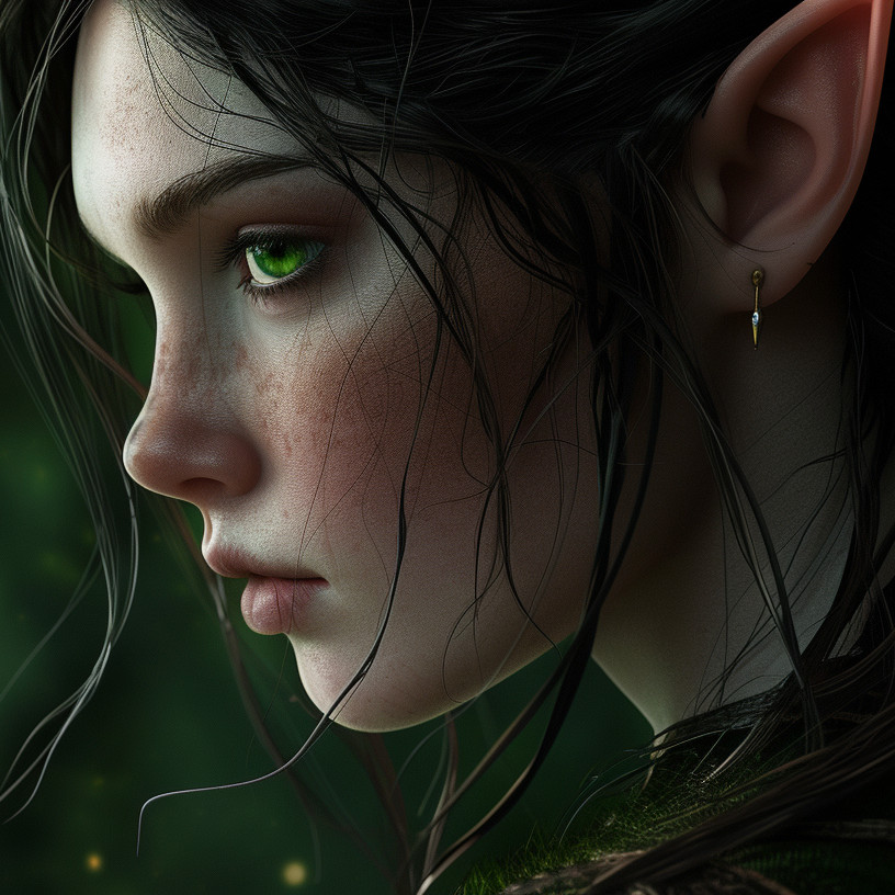 Beautiful elven woman